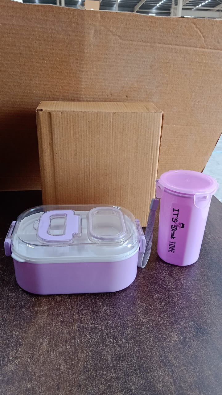 Multi-Functional 1 Set Leakproof Lunch Box with Cutlery & Tumbler Multi-Functional 1 Set Leakproof Lunch Box with Cutlery & Tumbler